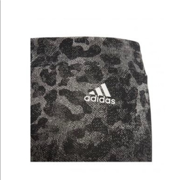 ADIDAS Performance LEOFLAGE LEOPARD PRINT LEGGINGS Girls Sz M (11-12 Year) - Picture 6 of 6